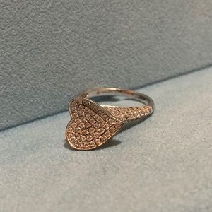 Silver heart ring
